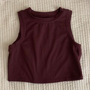 DSG Maroon athletic crop top